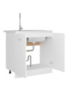 Sink Bottom Cabinet White 80x46x81.5 cm Engineered Wood