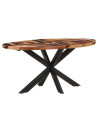 Dining Table 160x90x75 cm Solid Acacia Wood with Sheesham Finish