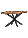 Dining Table 160x90x75 cm Solid Acacia Wood with Sheesham Finish