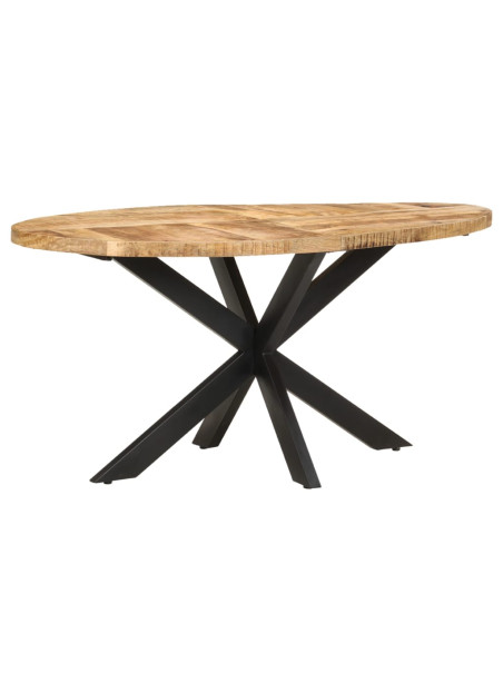 Dining Table 160x90x75 cm Rough Mango Wood