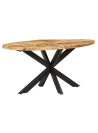 Dining Table 160x90x75 cm Rough Mango Wood
