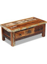 Coffee Table Drawers Solid Reclaimed Wood 90x45x35 cm