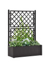 Garden Raised Bed with Trellis and Self Watering System Anthracite