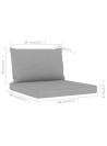 Pallet Cushions 2 pcs Grey Oxford Fabric