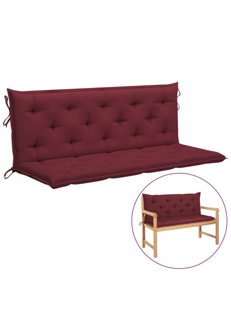 Garden Bench Cushions 2 pcs Wine Red 150x50x7cm Oxford Fabric