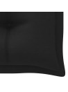Garden Bench Cushions 2 pcs Black 200x50x7cm Oxford Fabric