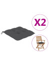 Chair Cushions 2 pcs Anthracite 40x40x7 cm Oxford Fabric