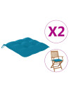 Chair Cushions 2 pcs Light Blue 40x40x7 cm Oxford Fabric