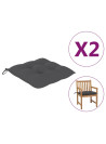 Chair Cushions 2 pcs Anthracite 50x50x7 cm Oxford Fabric
