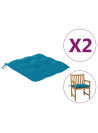 Chair Cushions 2 pcs Light Blue 50x50x7 cm Oxford Fabric