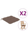 Chair Cushions 2 pcs Taupe 50x50x7 cm Oxford Fabric