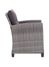 6 Piece Garden Sofa Set with Cushions Poly Rattan Dark Grey