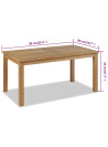 Coffee Table Teak 90x50x45 cm