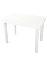 Garden Table White 101x68x72 cm Plastic