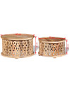 Two Piece Coffee Table Set Solid Mango Wood