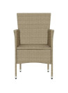 Garden Dining Chairs 2 pcs Poly Rattan Beige
