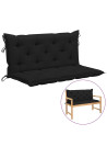 Garden Bench Cushions 2 pcs Black 120x50x7cm Oxford Fabric