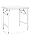 Kitchen Folding Work Table 85x60x80 cm Stainless Steel