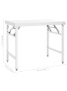 Kitchen Folding Work Table 100x60x80 cm Stainless Steel