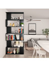 Book Cabinet/Room Divider Black 80x24x192 cm Engineered Wood