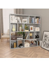 Room Divider/Book Cabinet Concrete Grey 110x24x110 cm Engineered Wood