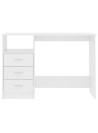 Desk with Drawers White 110x50x76 cm Engineered Wood