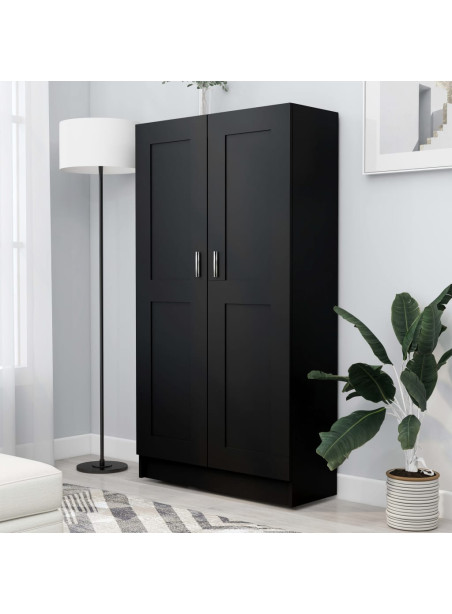 Book Cabinet Black 82.5x30.5x150 cm Engineered Wood