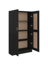 Book Cabinet Black 82.5x30.5x150 cm Engineered Wood