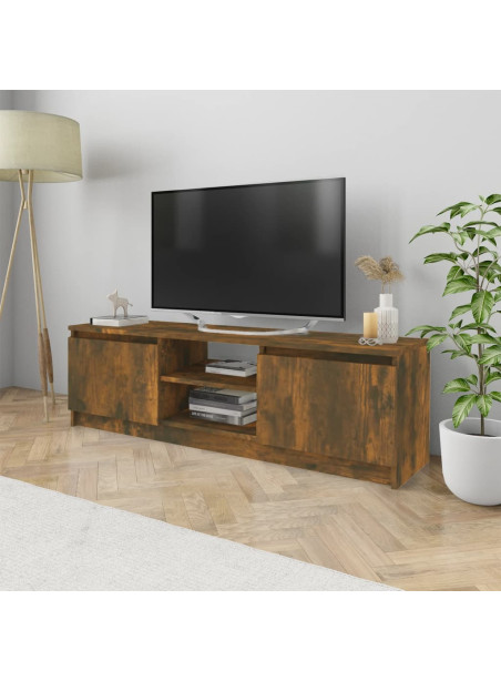 TV Cabinet Smoked Oak 120x30x35.5 cm Engineered Wood
