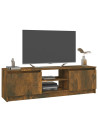 TV Cabinet Smoked Oak 120x30x35.5 cm Engineered Wood