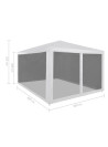 Party Tent with 4 Mesh Sidewalls 3x3 m