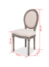 Dining Chairs 2 pcs Linen