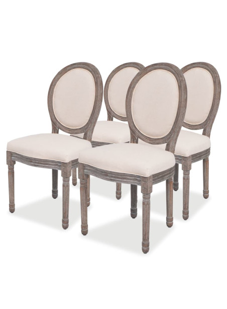 Dining Chairs 4 pcs Linen