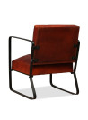 Lounge Chair Brown Genuine Leather