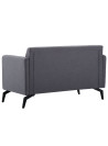 2-Seater Sofa Fabric Upholstery 115x60x67 cm Dark Grey