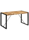 Dining Table 140x70x75 cm Solid Rough Wood Mango