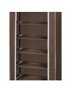 Fabric Shoe Cabinet with Cover 162 x 57 x 29 cm Brown