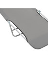 Folding Sun Loungers 2 pcs Steel and Fabric Grey