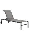 Sun Loungers 2 pcs with Table Textilene and Steel
