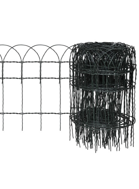 Garden Border Fence Powder-coated Iron 10x0.4 m