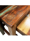 Nesting Table Set 3 Pieces Vintage Reclaimed Wood