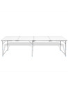 Foldable Camping Table Height Adjustable Aluminium 240 x 60 cm