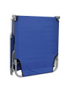 Folding Sun Lounger Powder-coated Steel Blue