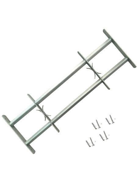 Adjustable Security Grille for Windows with 2 Crossbars 1000-1500 mm
