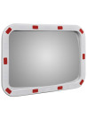 Convex Traffic Mirror Rectangle 40 x 60 cm with Reflectors