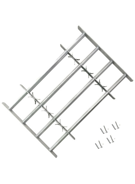 Adjustable Security Grille for Windows with 4 Crossbars 1000-1500 mm