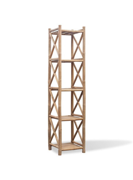 5-Tier Square Bamboo Shelf
