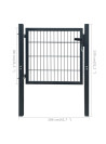 2D Fence Gate (Single) Anthracite Grey 106 x 130 cm