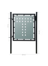 Black Single Door Fence Gate 100 x 125 cm