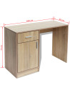 Desk with Drawer and Cabinet Oak 100x40x73 cm